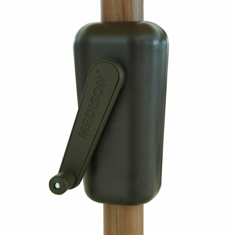 Parasol Lissabon rond 300cm - Mellow Silver / Teak look