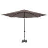 Parasol Mykanos push-up rond 250cm - Taupe