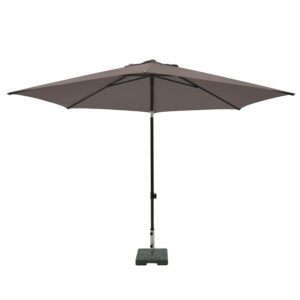 Parasol Mykanos push-up rond 250cm - Taupe