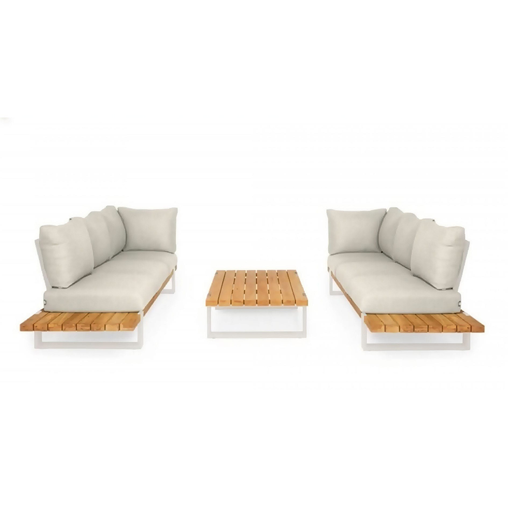 SUNS Nardo 3-delige Ibiza loungeset - Camel Sand Beachy Bouclé