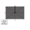 4 Seasons Outdoor Hacienda 400x300cm Beach Wenge look frame zweefparasol + 125kg voet