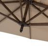 4 Seasons Outdoor Hacienda 400x300cm Beach Wenge look frame zweefparasol + 125kg voet