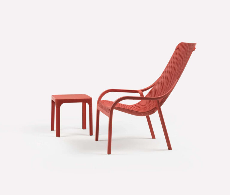 Nardi NET bijzet tafel 40x40cm - Corallo