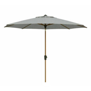 Parasol Lissabon rond 300cm - Mellow Silver / Teak look