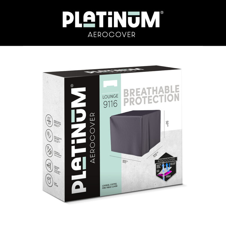 Platinum AeroCover lounge-, koffie-, vuurtafel beschermhoes 105x105xH50cm