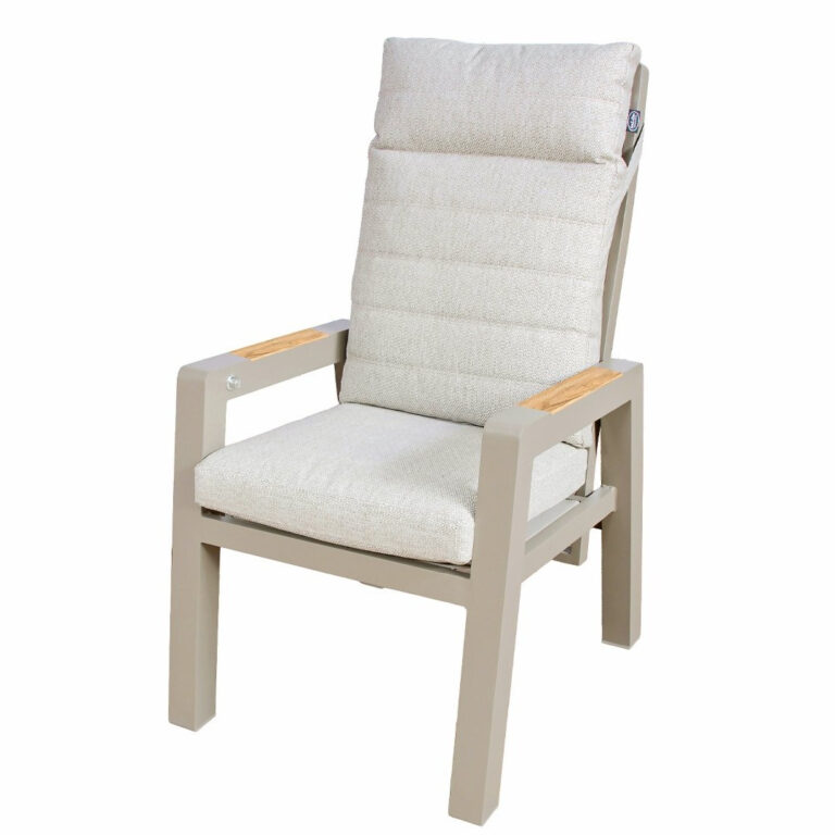 Valerie verstelbare tuinstoel + polywood arm - Taupe