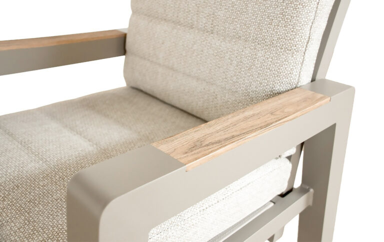 Valerie verstelbare tuinstoel + polywood arm - Taupe