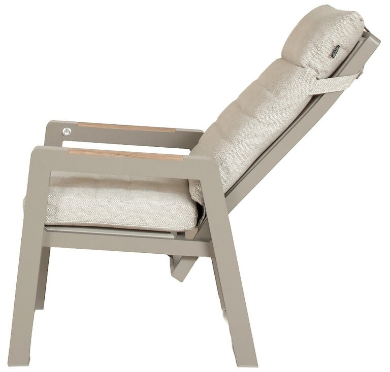 Valerie verstelbare tuinstoel + polywood arm - Taupe