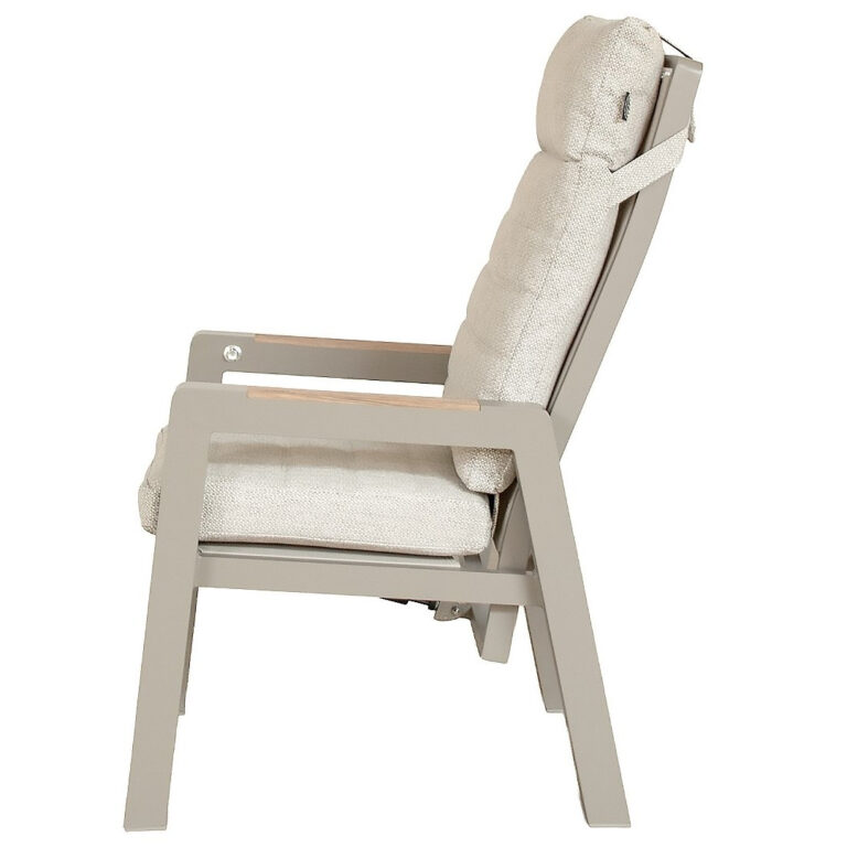Valerie verstelbare tuinstoel + polywood arm - Taupe