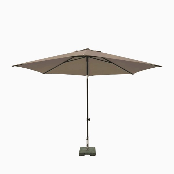 Parasol Elba push-up rond 300cm - Taupe