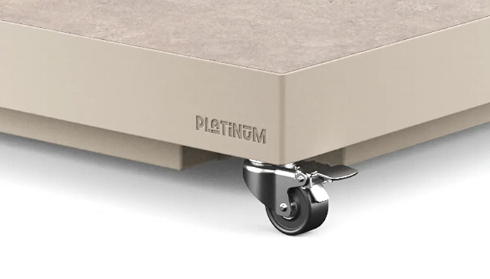 Platinum Sun & Shade Parasolvoet Ceramica 40kg verrijdbaar - Sandstone