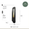 Tenderflame Cycloflame Wall wandhaart - Zwart