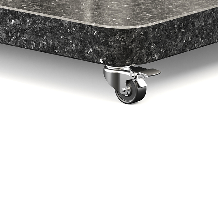 Platinum Sun & Shade Parasolvoet Ancona 40kg Graniet + Zwenkwielen