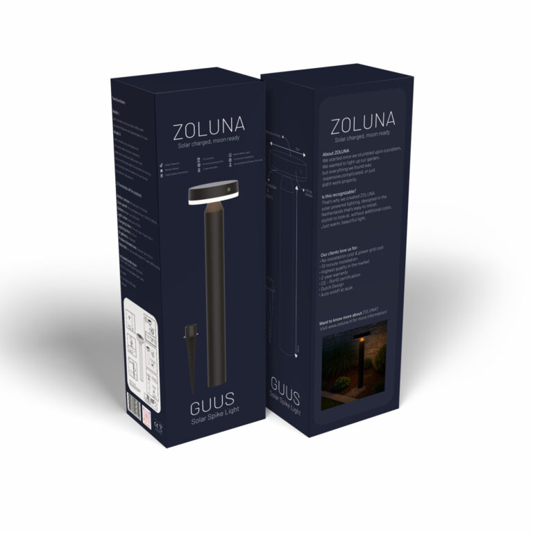 Solar Priklamp Guus met Bewegingssensor - Warm Wit - USB Oplaadbaar - Aluminium