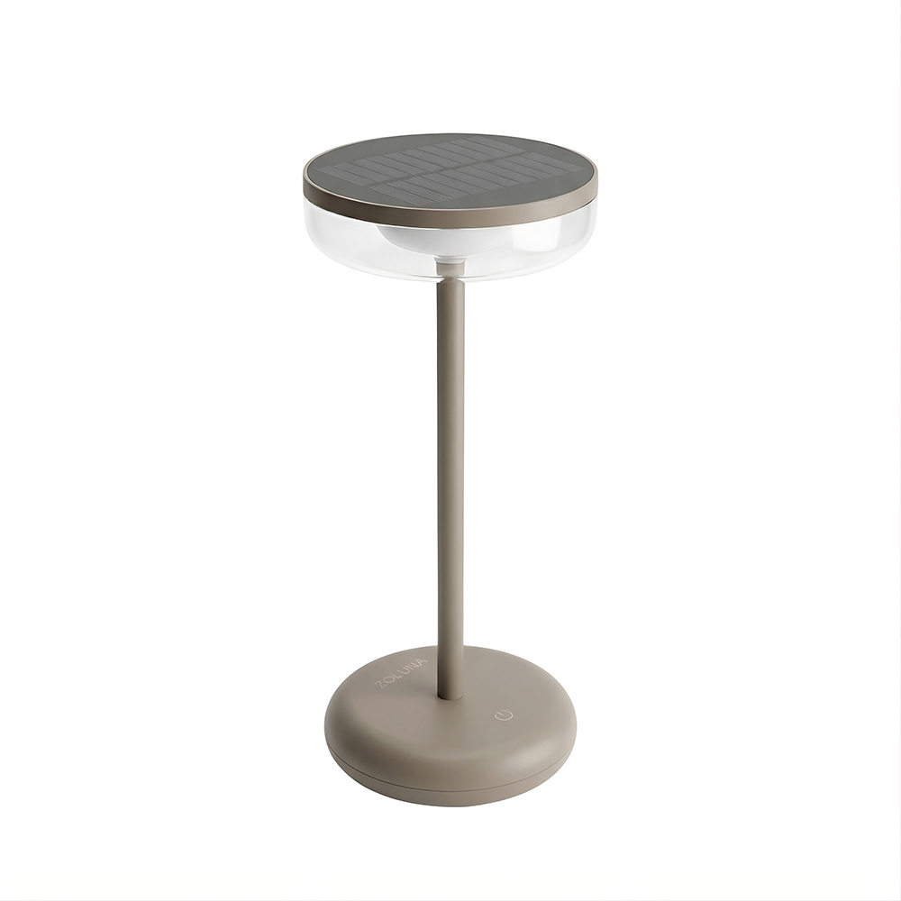 Solar Tafellamp Bobbie Cappucino - Touch Dimbaar - 8 branduren - USB laadoptie - extra warm wit