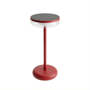 Solar Tafellamp Bobbie Evening Red - Touch Dimbaar - 8 branduren - USB laadoptie - extra warm wit
