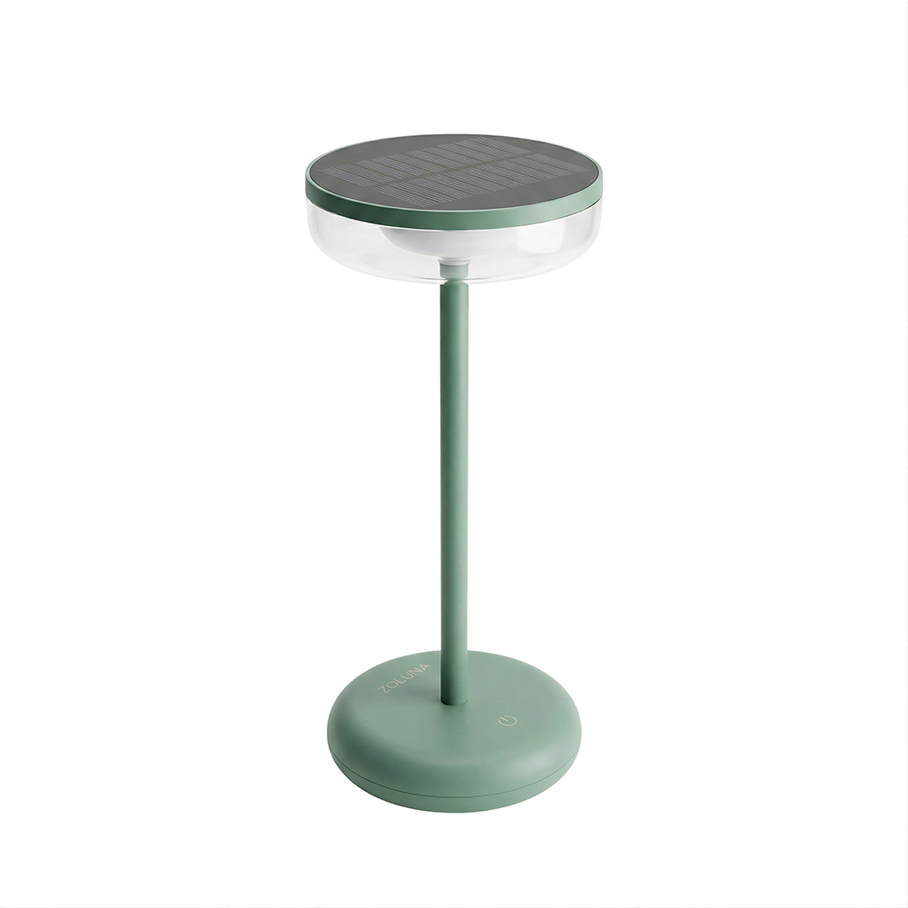 Solar Tafellamp Bobbie Fresh Green - Touch Dimbaar - 8 branduren - USB laadoptie - extra warm wit