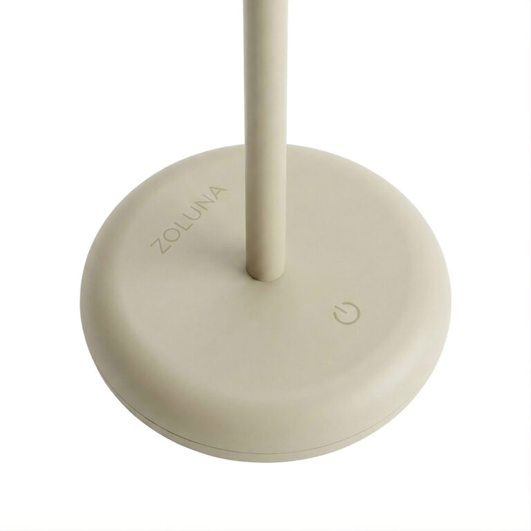 Solar Tafellamp Bobbie Zand - Touch Dimbaar - 8 branduren - USB laadoptie - extra warm wit