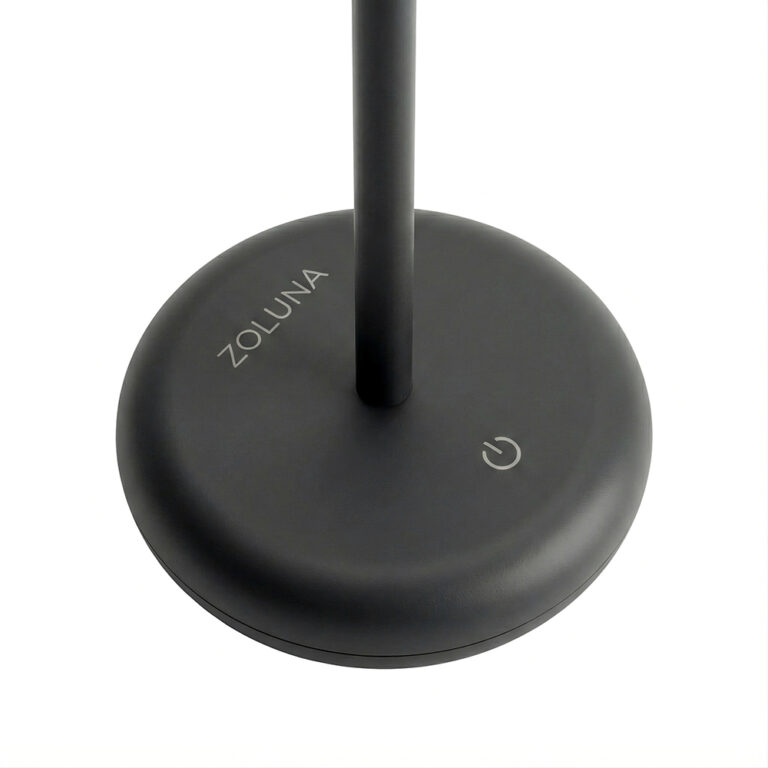 Solar Tafellamp Bobbie Zwart - Touch Dimbaar - 8 branduren - USB laadoptie - extra warm wit