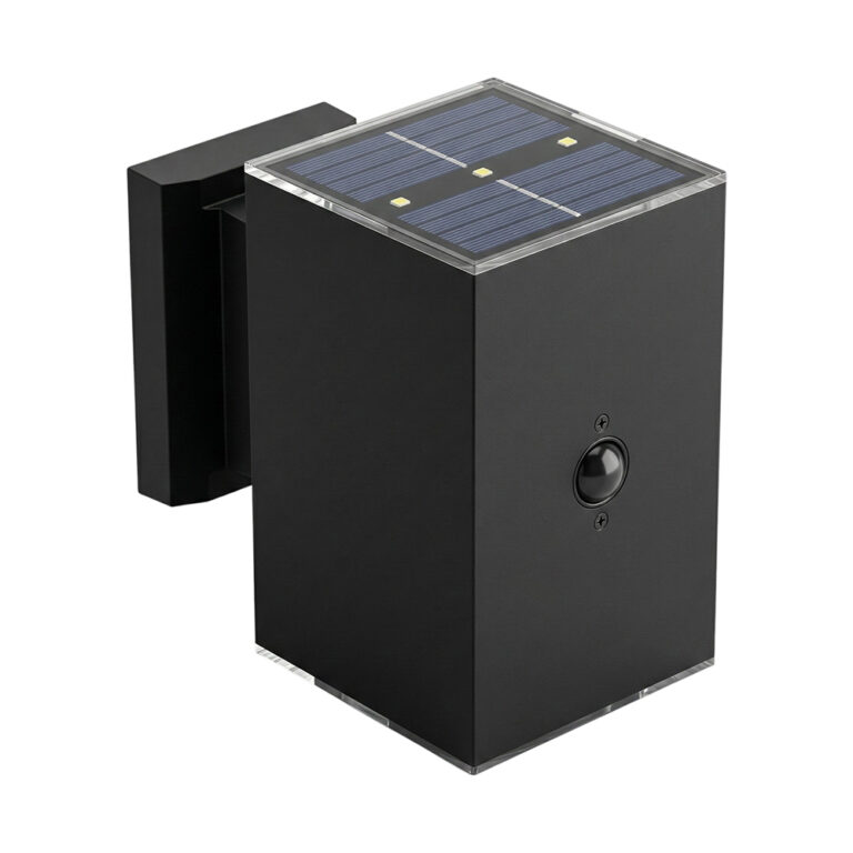 Solar Wandlamp Willem Vierkant | Bewegingssensor - Warm Wit - 2 Functies