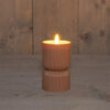 Buiten LED kaars 3D Vlam 8X15cm - Terra