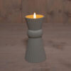 Buiten LED kaars 3D Vlam 8X17,5cm - Olijf Groen