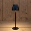 Draadloze LED tafellamp dimbaar Mat Zwart Ribbel
