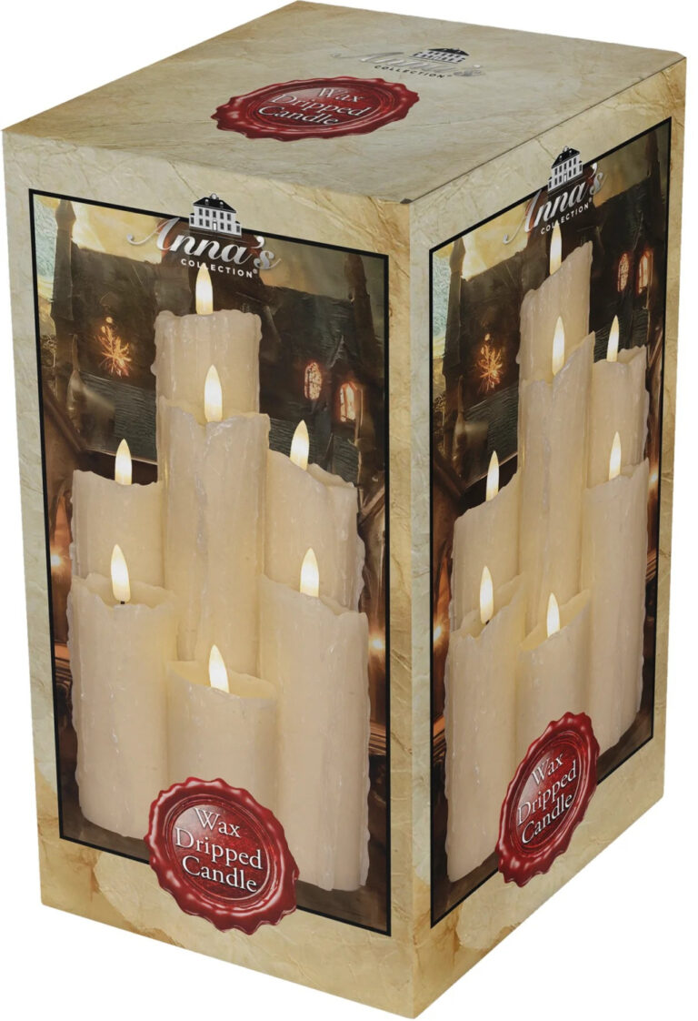 LED Druipkaars Wax 7 X 3D Vlam Ivoor