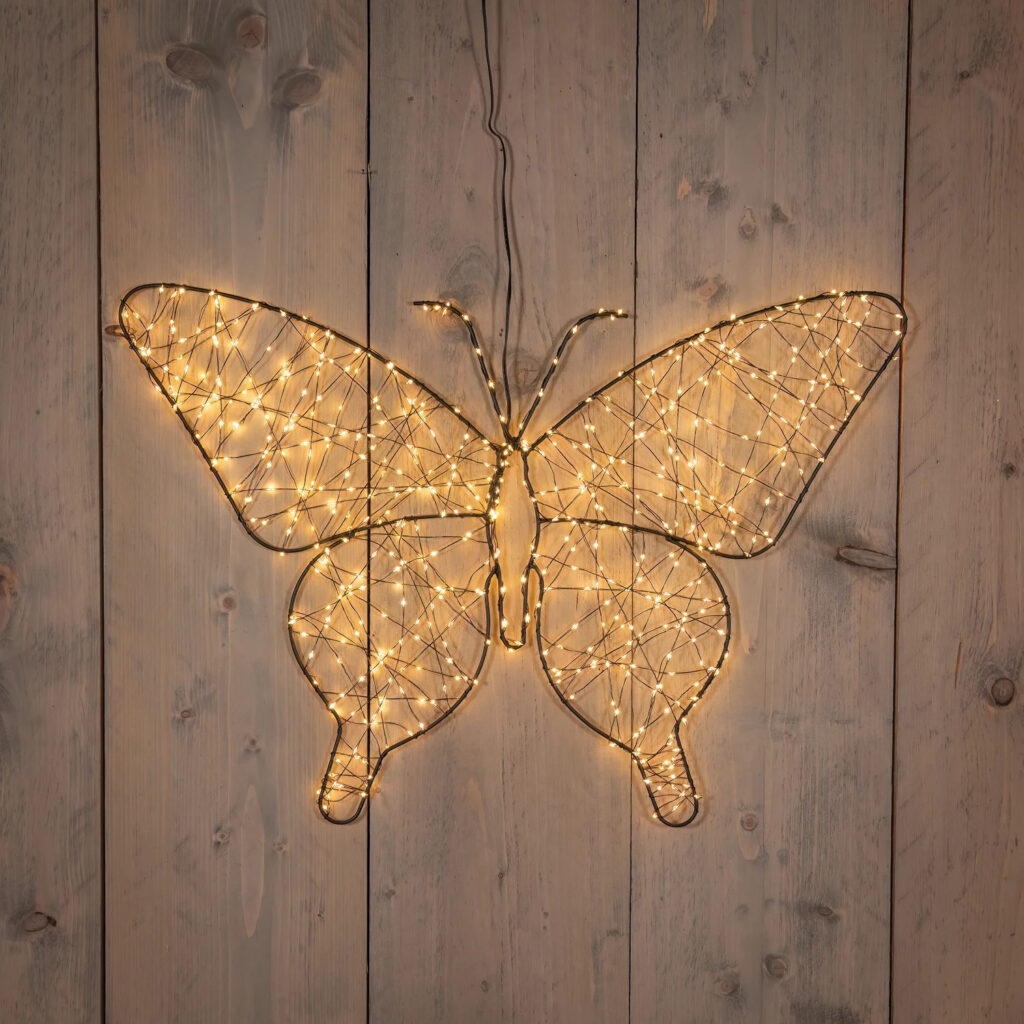 LED Vlinder 600LED + Flash 43cm - Classic Warm
