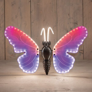 LED vlinder RGB 40cm - Bewegende vleugels