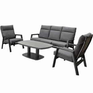 Ohio 4-delige sofa loungeset Antraciet