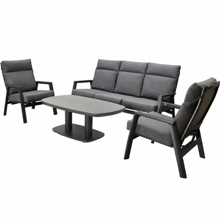 Ohio 4-delige sofa loungeset Antraciet