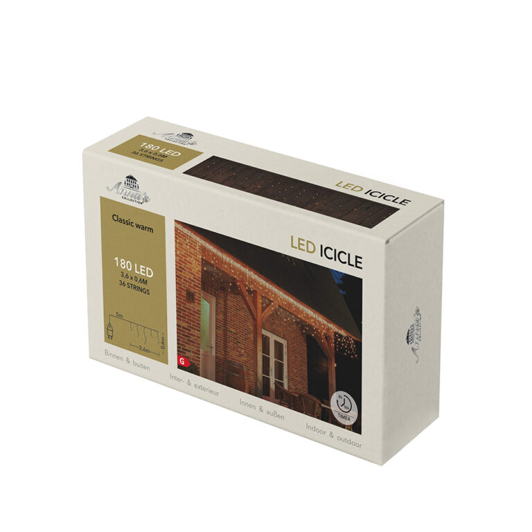 Ijspegelverlichting 360x60 cm - 180 LED Klassiek Warm
