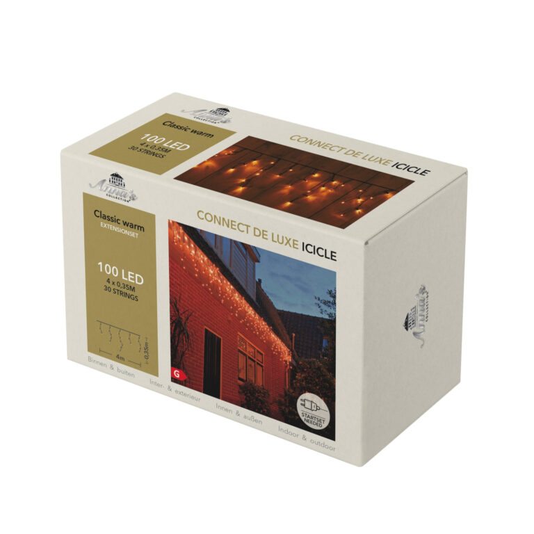 Ijspegelverlichting 400x35cm Connect de luxe - 100 LED Klassiek Warm