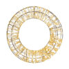 LED 3D krans zwart 36x8cm - 1200LED classic warm + Flash