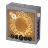 LED 3D krans zwart 36x8cm - 1200LED classic warm + Flash