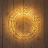 LED 3D krans zwart 58x12cm - 1800LED classic warm + Flash