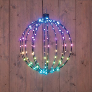 LED Bol Zwart 40cm 144LED RGB