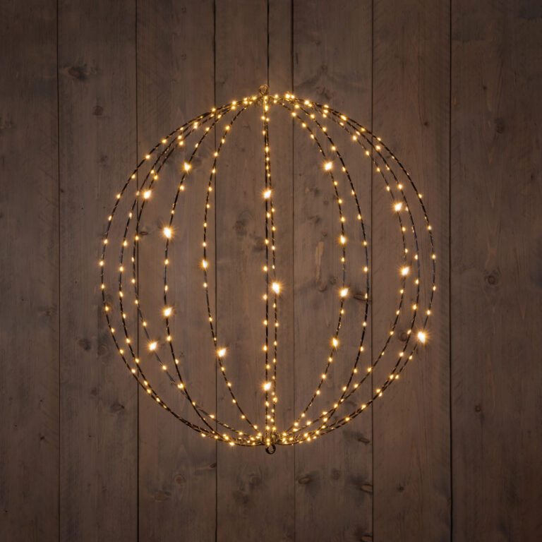 LED Bol Zwart 60cm 288LED Classic Warm + Flash