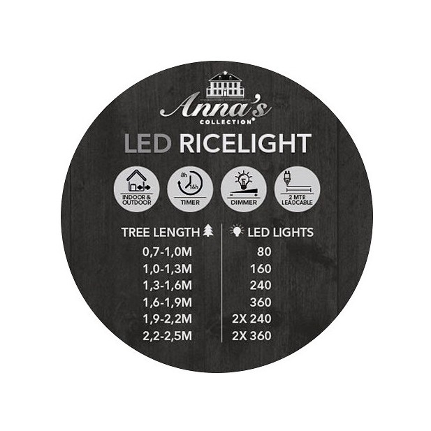 Ricelight verlichting 80 LED Classic Warm 4 meter