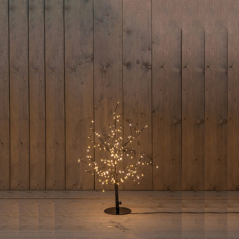 Zwarte boom 240LED met flash Classic Warm 60cm