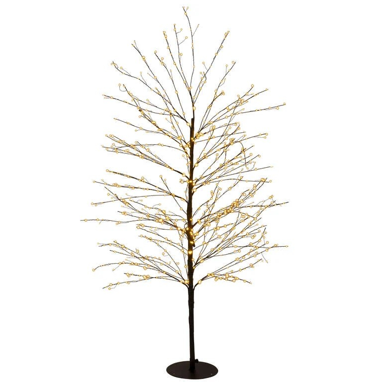 Zwarte LED Boom 1000LED met flash Classic Warm - 150cm