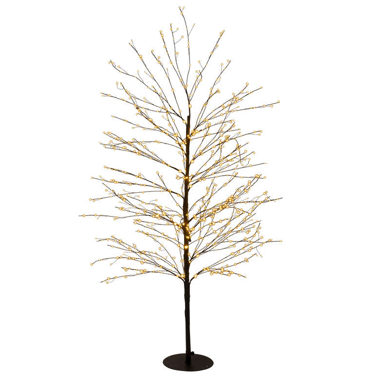Zwarte LED Boom 1500LED met flash Classic Warm - 180cm