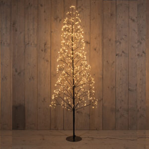 Zwarte LED Boom 960LED met flash Classic Warm – 180cm